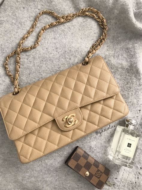 chanel classic flap bag black vs beige|chanel classic flap price.